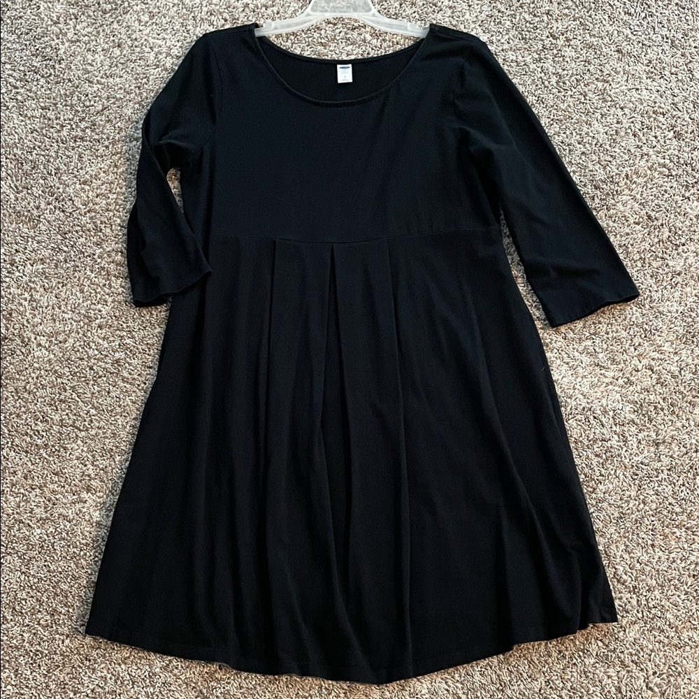 Old Navy Maternity Large Elegant Black A-Line Dress
